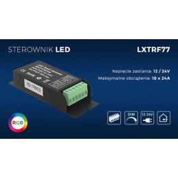 Sterownik do taśm LED RGB dotyk-key 12V/24V 216W max./ LxTRF77