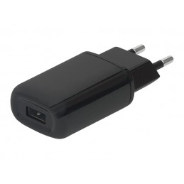 Zasilacz 5V/2,1A USB sieciowy wtyczkowy czarny / 75-889