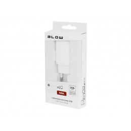 Zasilacz 5V/2,1A USB sieciowy wtyczkowy biały / 75-835