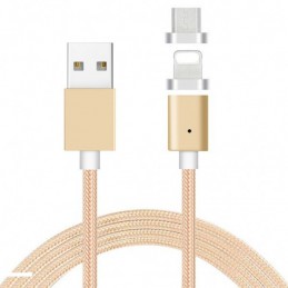 Złącze USB A/micro-USB/Lightning iPhone 2w1 magnetyczny LB0113 LIBOX
