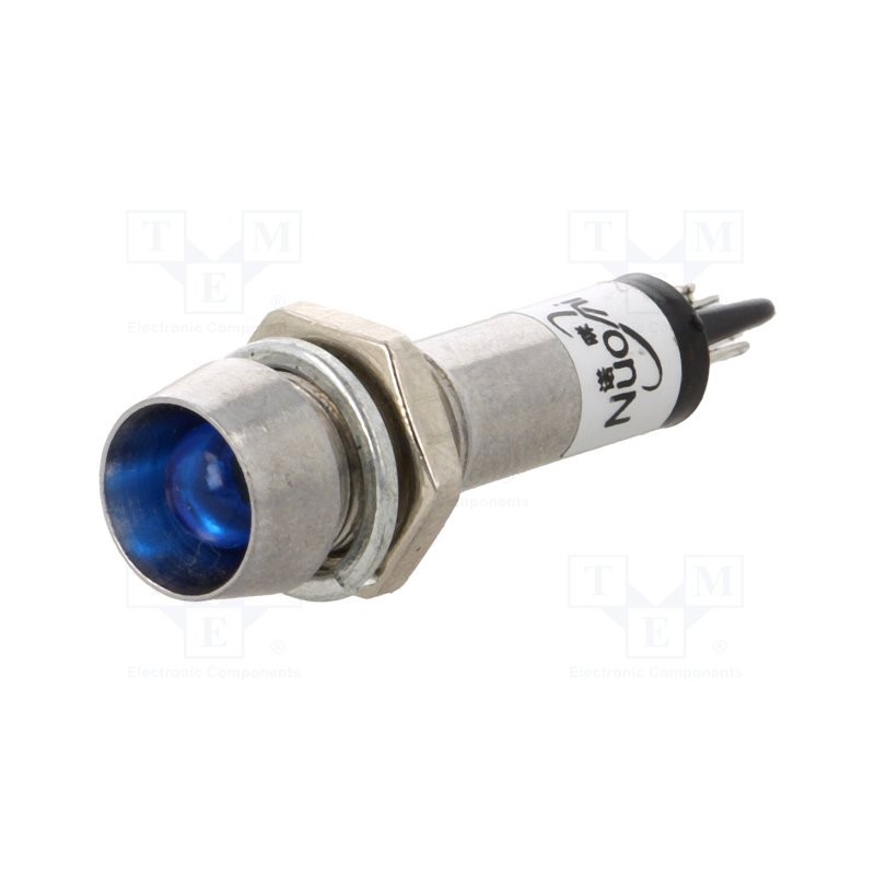 Kontrolka LED 8mm 24V niebieska wklęsła / IND8-24B-B