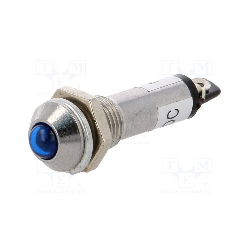 Kontrolka LED 8mm 24V niebieska wypukła / IND8-24B-A