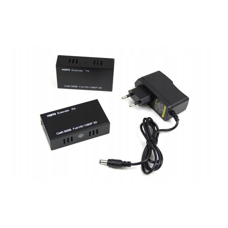 Przedłużacz HDMI Externder 50m po skrętce 1xCat6 IR / 007055