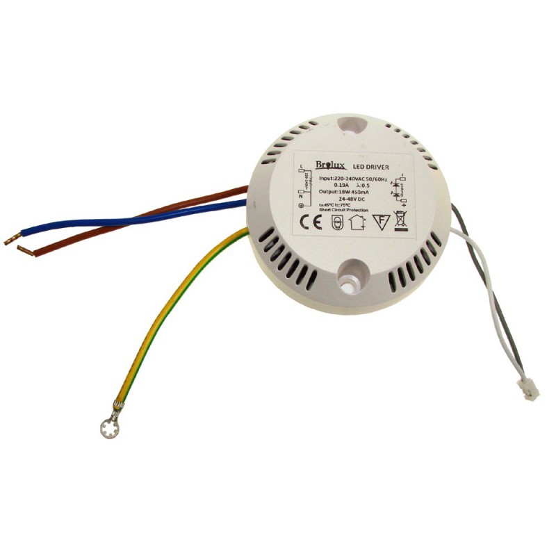 Zasilacz do LED prądowy 450mA 24-48V 18W okrągły / 012147