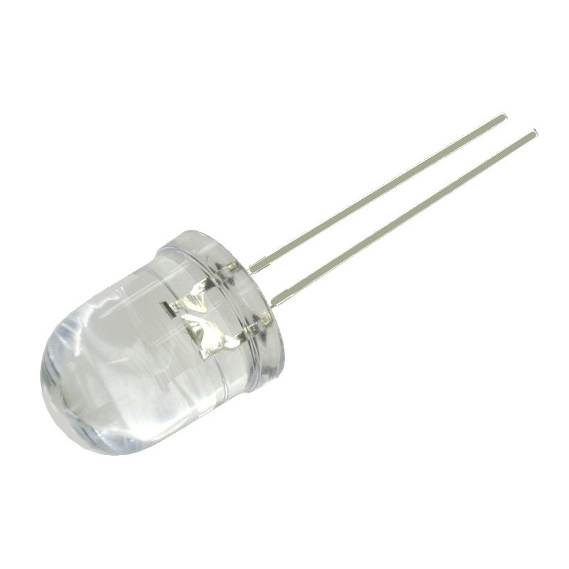 Dioda LED 10mm biała S.J. clear 15000mcd