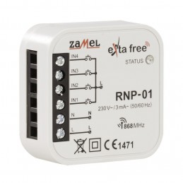 Radiowy nadajnik dopuszkowy 4-kanałowy 230V / Zamel RNP-01