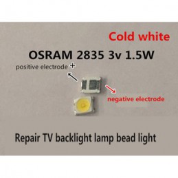 Dioda LED do podświetlania paneli LED  ( seria 3528), napięcie: 3,05 - 3, 65 V, prąd: 400 mA, kolor biały zimny