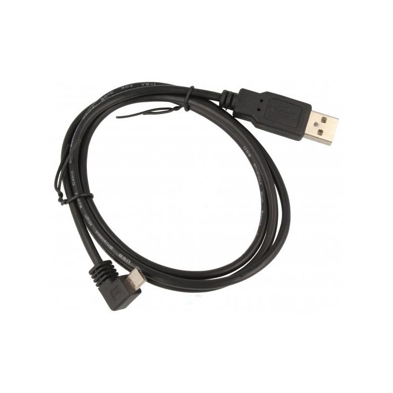 Złącze USB A/micro-USB wt-wt 1.0m kątowy
