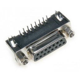 Gniazdo D-SUB DB15 15-pin kątowe do druku