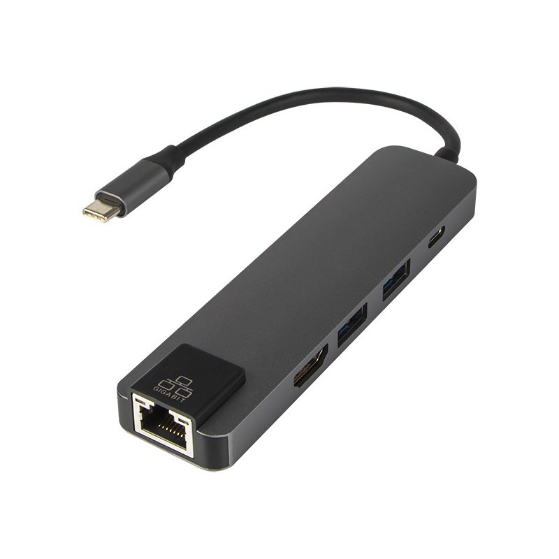 HUB USB-C port / HDMI/LAN/ USB 3.0x2/USB-C 5w1 do Apple (seria MacBook)