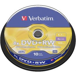 DVD+RW 4,7GB VERBATIM luz 1szt