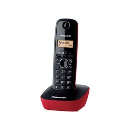 Telefon stacjonarny Panasonic KX-TG1611PDH bezprzewodowy czarno-czerwony