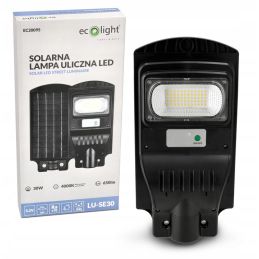 Lampa uliczna LED solarna 30W NW Economy  / EcoLight EC20095