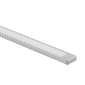 Profil do taśm LED N02 12,4mm natynkowy anodowany + klosz mleczny 2m / EC20591 EcoLight - 1