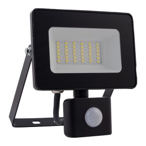 Lampa halogen LED 30W slim 6000K + czujnik ruchu PIR / GERMINA GW-0132 - 1