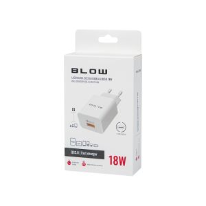 Zasilacz - ładowarka sieciowa 5V/3A 9V/2A 12V/1,5A USB-A QC 3.0 18W BLOW / 76-022 - 1
