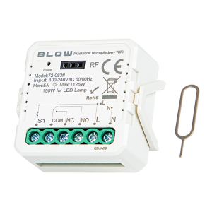 Inteligentny sterownik - przekaźnik beznapięciowy BLOW 230V Smart WiFi (Tuya) dopuszkowy / 72-083 - 2